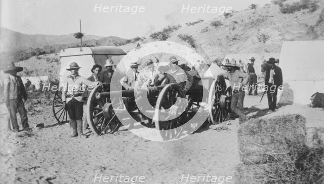 Cannon made by rebels now in use near Juarez, between c1910 and c1915. Creator: Bain News Service.