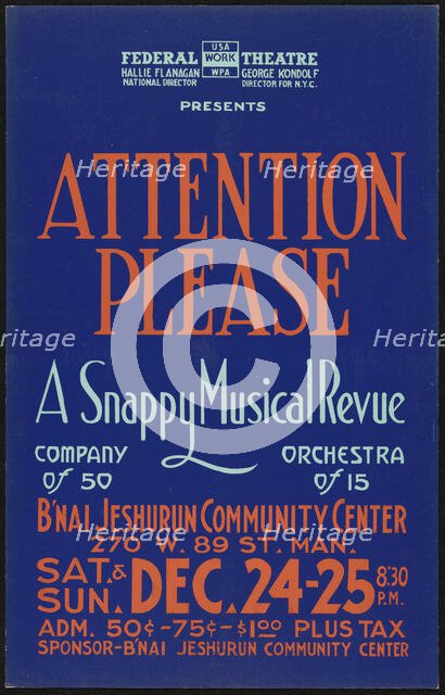 Attention Please, [193-]. Creator: Unknown.