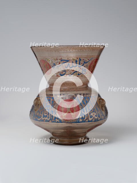 Mosque Lamp for the Mausoleum of Amir Aydakin al-'Ala'i al-Bunduqdar, Egypt, shortly after 1285. Creator: Unknown.