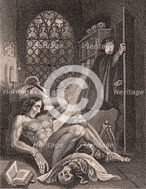 Frontispiece to Frankenstein by Mary Shelley, 1831.