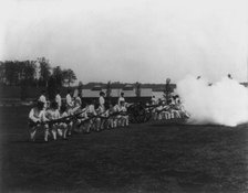 U.S. Naval Academy, Annapolis: artillery drill, (1902?). Creator: Frances Benjamin Johnston.