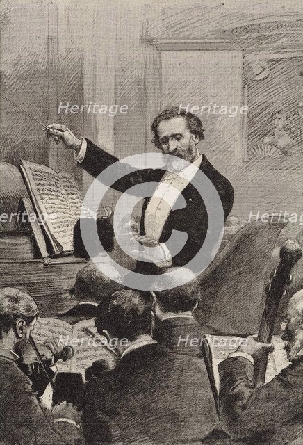 Giuseppe Verdi conducting the Paris Opera premiere of Aida at the Palais Garnier on 22 March 1880, 1