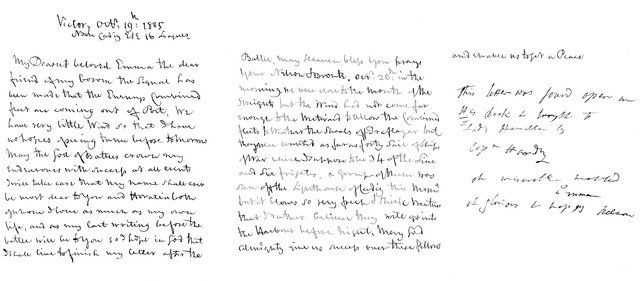 Letter by Admiral Lord Nelson to Lady Hamilton, 1805 (1865).Artist: Frederick George Netherclift