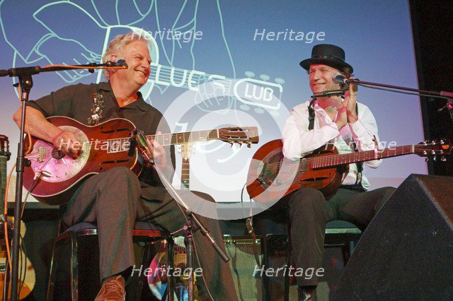 Mike Dowling and Ben Tyzack, Crawley Blues Festival, Hawth, Crawley, West Sussex, Oct 2015. Artist: Brian O'Connor.