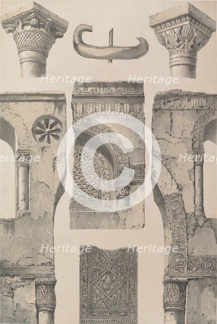 13. Détails, Mosquée d’Ibn Toûloûn, 1843. Creator: Joseph Philibert Girault De Prangey.