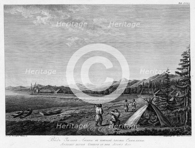 View of Aniva Bay in the Southern Part of Sakhalin Island, 1813. Creator: Stepan Galaktionov.
