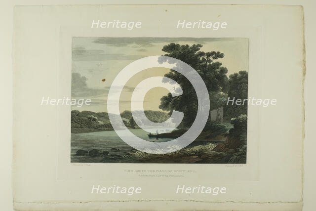 View above the Falls of Schuylkill, plate three of the first number of Picturesque View..., 1819/21. Creator: John Hill.