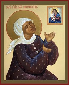 Saint Matrona of Moscow, 20th century. Artist: Russian icon  