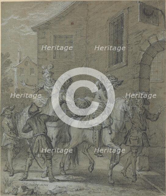 L'Arrivee de l'Operateur dans l'hotellerie, 1727. Creator: Jean-Baptiste Oudry.