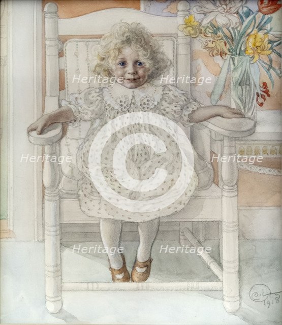 Portrait of Inga-Maria Thiel. Artist: Larsson, Carl (1853-1919)