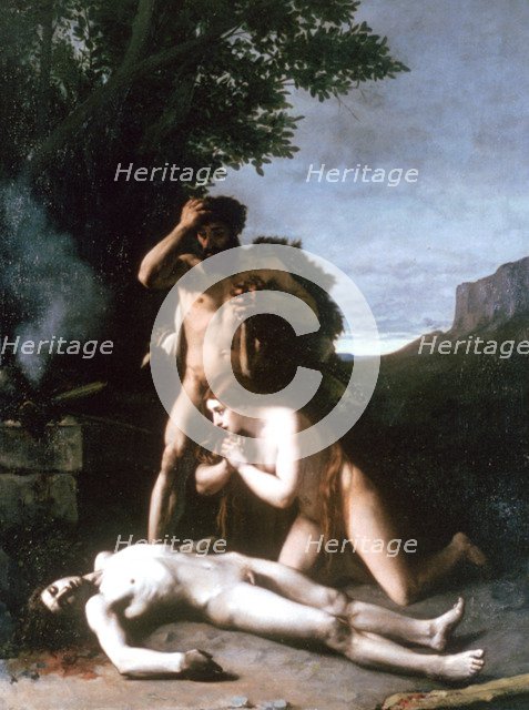 'Adam and Eve finding the Body of Abel', 1858. Artist: Jean Jacques Henner