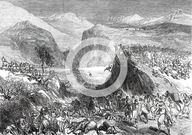 The War in Herzegovina: Fight on the Gatschko, near Lipnik...1876. Creator: Unknown.