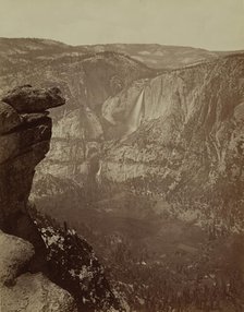 Yosemite Falls from Glacier Point, 1865-66, printed ca. 1875. Creator: Carleton Emmons Watkins.