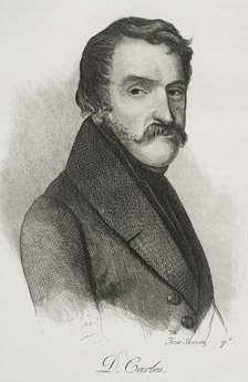 Carlos Maria Isidro de Borbon (1788-1855), Infante of Spain, son of king Charles IV, 1842.  Creator: Jose Gomez.