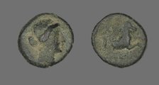 Coin Depicting the Amazon Cyme, about 250 BCE. Creator: Unknown.