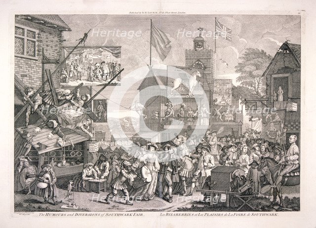 'The humours and diversions of Southwark Fair', London, 1733. Artist: Anon