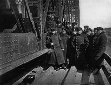 West-Siberian Railroad. Bridge Across the Ob River. Examination of a Sag Using..., 1892-1896. Creator: Unknown.