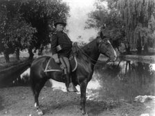 Col. Richard Henry Pratt on horseback, founder and superintendant of the..., Carlisle, Pa. , 1901. Creator: Frances Benjamin Johnston.