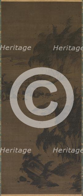 Bamboo in Wind, early 1500s. Creator: Genga (Japanese), attributed to.