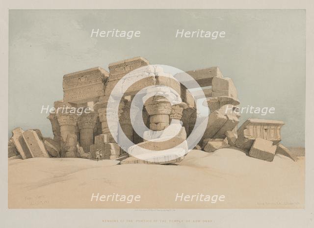 Egypt and Nubia, Volume II: Kom-Ombo, 1846. Creator: Louis Haghe (British, 1806-1885); F.G.Moon, 20 Threadneedle Street, London.