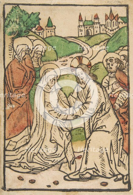 Christ Taking Leave of His Mother (Schr. 639), 15th century., 15th century. Creator: Anon.