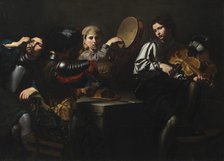 Musicians and Soldiers, 1626. Creator: Valentin de Boulogne.