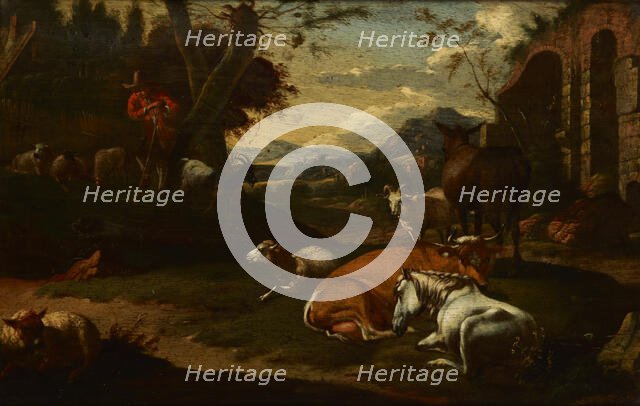 Landscape with Animals, 1st half of 18th century. Creator: Michiel Carree.