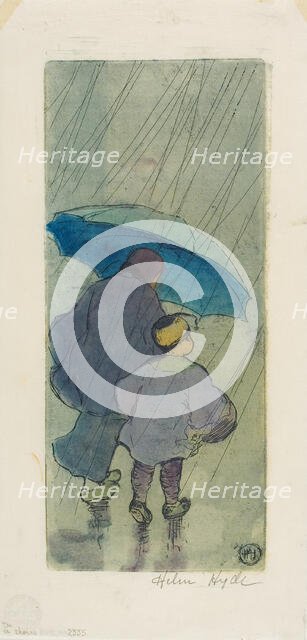 The Shower, 1897. Creator: Helen Hyde.