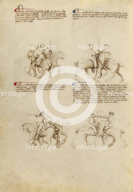 Equestrian Combat with Sword, about 1410. Creator: Unknown.