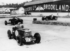 Action from the British Empire Trophy Race, Brooklands, Surrey, 1935. Artist: Unknown
