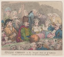 English Curiosity or The Foreigner Stared Out of Countenance, January 1, 1794., January 1, 1794. Creator: Thomas Rowlandson.