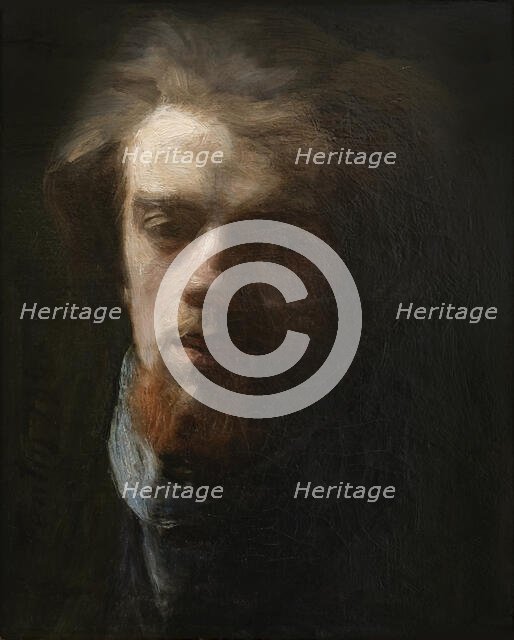 Self-portrait, 1860. Creator: Fantin-Latour; Henri (1836-1904).