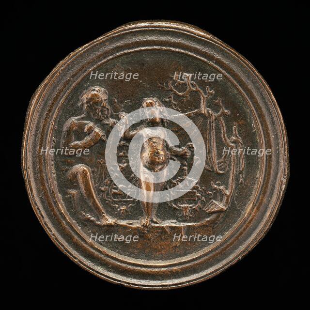 A Sculptor Carving a Statue of Cupid, late 15th - early 16th century. Creator: Moderno.