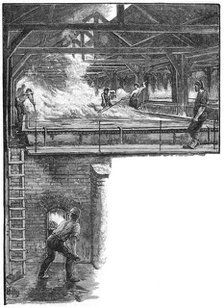 Shovelling salt at South Durham Salt Works, 1884. Artist: Unknown