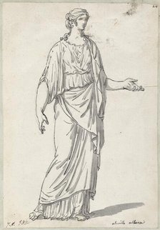 Classical Sculpture of a Woman with an Outstretched Arm, 1775/80. Creator: Jacques-Louis David.