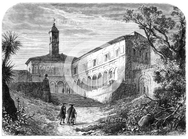 The Convent of St. Onofrio, near Rome, in which Tasso died, 1864. Creator: Mason Jackson.