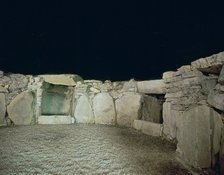 Interior of a passage grave, 26th century BC. Artist: Unknown