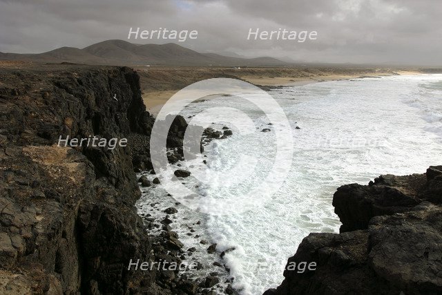 Coastline near El Cotillo, Fuerteventura, Canary Islands.
