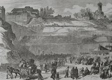 Paris Commune, France: Positions occupied by the communards on the heights of Montmartre, 1871. Creator: Manuel Ricord.