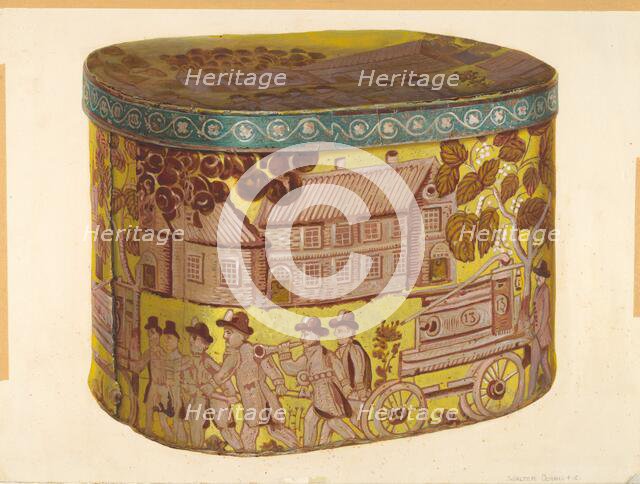 Bandbox - Firemen Scene, c. 1939. Creator: Walter Doran.