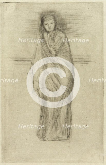 Draped Model, 1870. Creator: James Abbott McNeill Whistler.