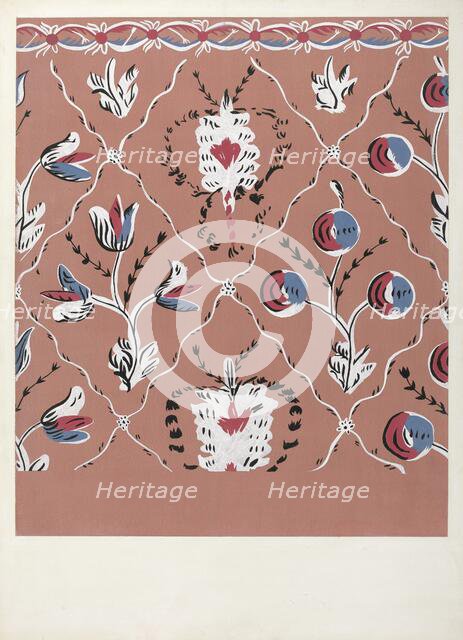 Hand Painted Wall (Detail), c. 1939. Creator: Martin Partyka.