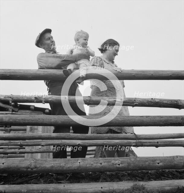 Possibly: Farm family in the cut-over land, Priest River Valley, Bonner County, Idaho, 1939. Creator: Dorothea Lange.