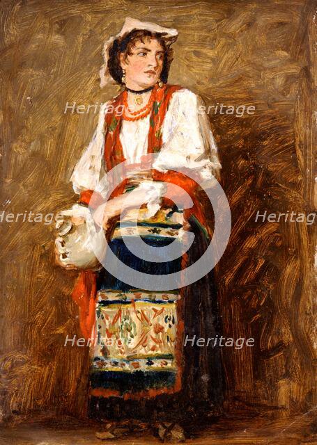 Study of an Italian (Savoy?) Peasant Girl, 1874-1880. Creator: Louisa Starr.