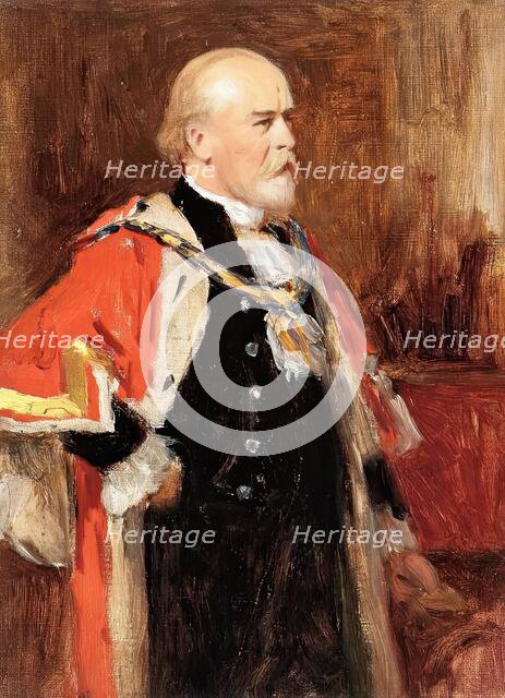Sir James Hoy, (1837-1908),  Lord Mayor of Manchester, c1902. Creator: George Reid.