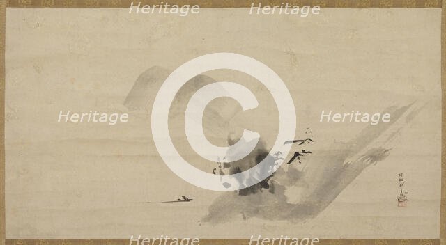 Landscape, Edo period, 17th century. Creator: Kanô Tan'yû.