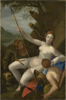 Diana with Nymphs, Dogs and Game, c1600. Creator: Anon.