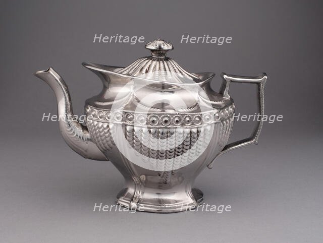 Teapot, Staffordshire, c. 1820. Creator: Staffordshire Potteries.