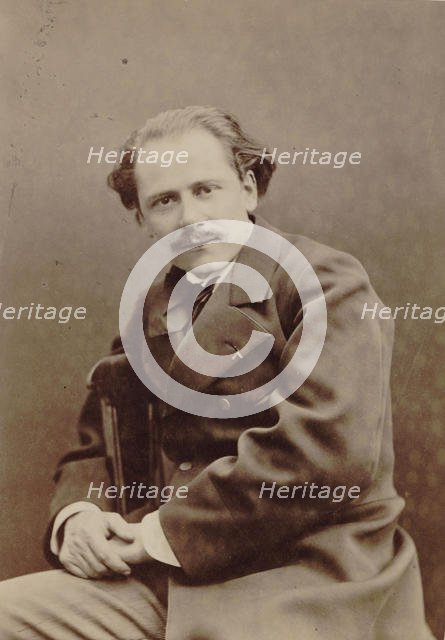 Portrait of the composer Jules Massenet (1842-1912), 1880. Creator: Petit, Pierre Lanith (1831-1909).