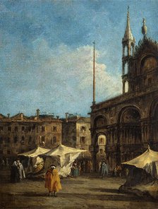View of Piazza San Marco in Venice, c.1760. Creator: Francesco Guardi.